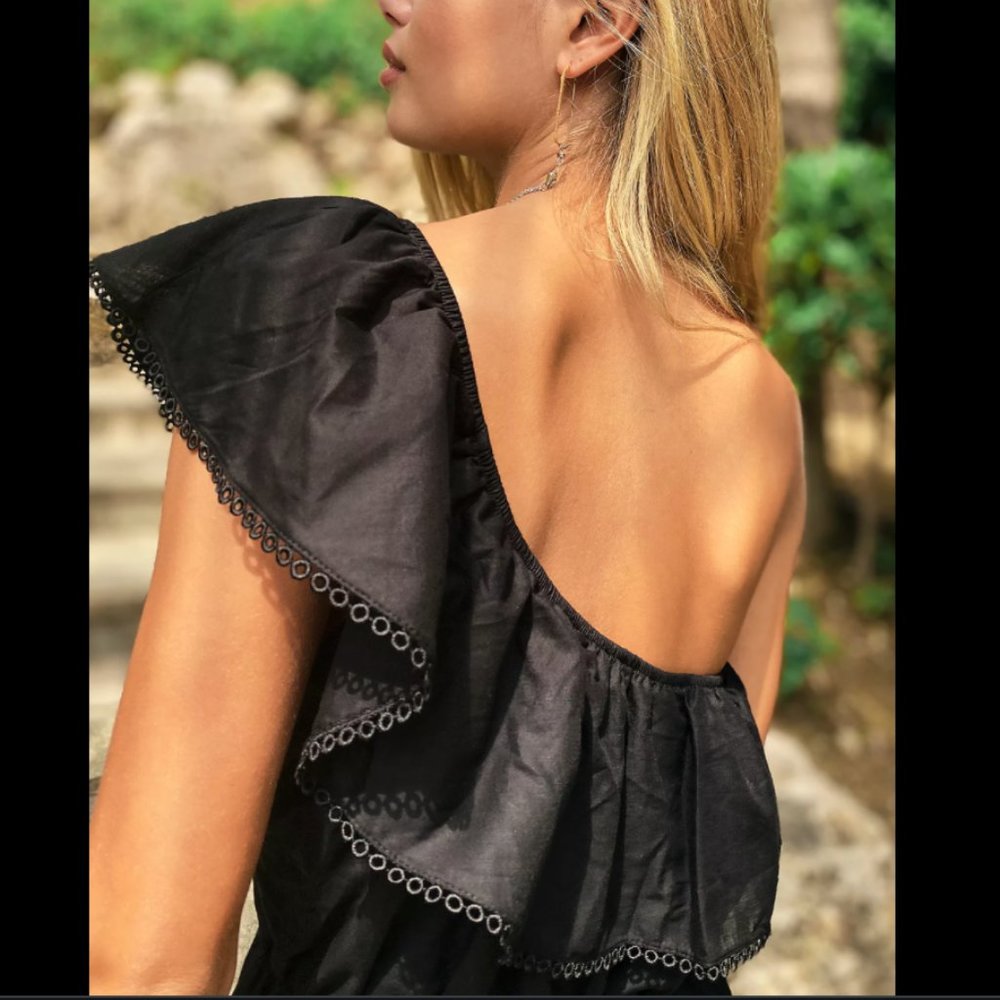 NWOT Free People One Shoulder Dress - Picture 2 of 9